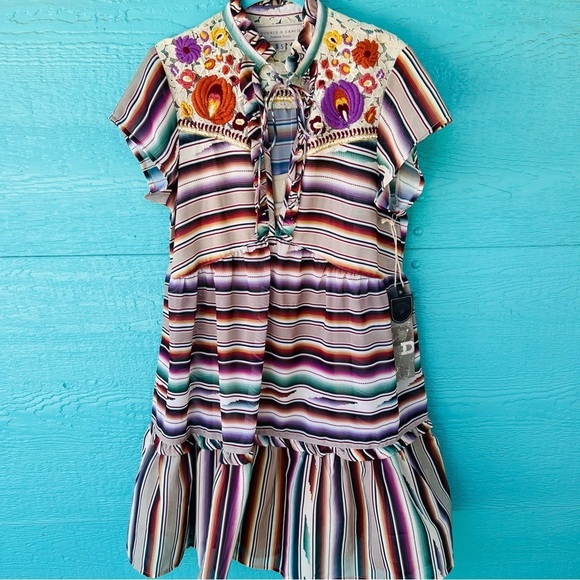 DOUBLE D RANCH SERAPE SANTA RITA FLOUNCE RUFFLE SUNDRESS SIZE SMALL NWT - Picture 1 of 10
